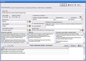 Sample of project form